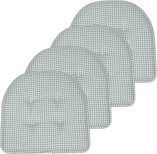 Miniatura 30 de Sweet Home Collection - Cojín de espuma viscoelástica para silla con capitoné, antideslizante, parte trasera de goma, en forma de U, 17 x 16 Piel
