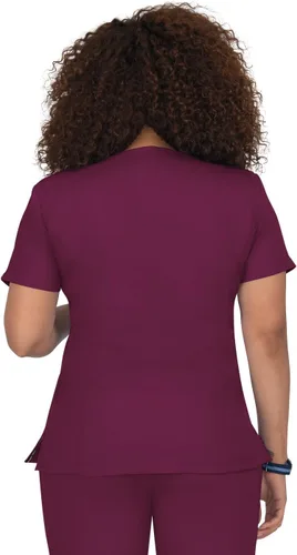 Miniatura 2 de KOI Lite Serenity - Camisa médica con cuello con cremallera de 4 bolsillos para mujer