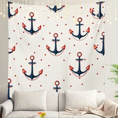 Miniatura 100 de Shrahala Beach Vacation Seaside Relaxation Tapestry, Nautical Summer Getaway Wall Hanging Hd Print Polyester Backdrop For Dorm Room Bedroom 30 X 40