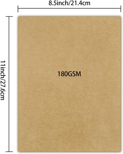 Miniatura 2 de Papel kraft, cartulina Kraft para artes, manualidades, oficina, 70 hojas de 8.5 x 11 pulgadas, papel kraft de 180 GSM Papel Kraft-70pcs