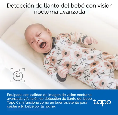 Miniatura 5 de Tapo Cámara de seguridad interior 1080P para monitor de bebé, cámara para mascotas con detección de movimiento, sirena de audio de 2 vías, visión
