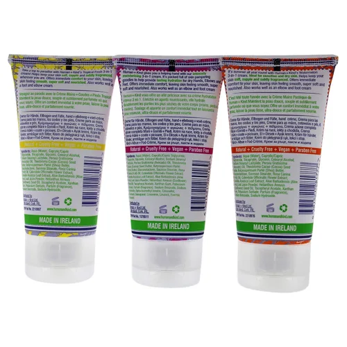 Miniatura 6 de Human+Kind Trío de crema hidratante para manos, tres cremas hidratantes perfumadas con aceite de aguacate y manteca de karité, hidratante intenso