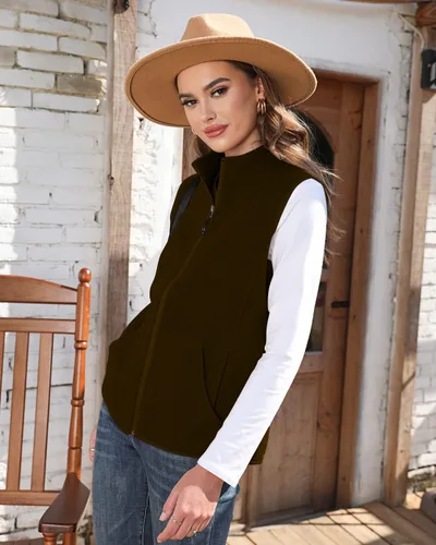 Miniatura 2 de Xeoxarel Chaleco de forro polar para mujer con 6 bolsillos (XS-2XL)