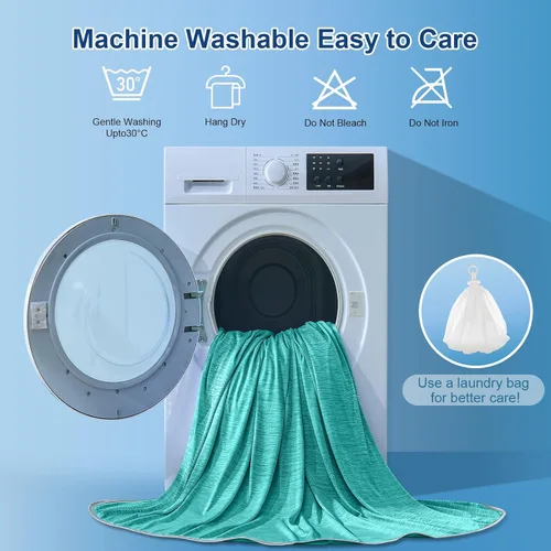 Miniatura 7 de KMUSET Manta refrescante (50 x 60 pulgadas), manta refrescante de verano de doble cara para personas que duermen con calor y sudores nocturnos