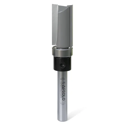 Broca de enrutador de patrón profesional con vástago de 1/4 de pulgada, diámetro de corte de 1/2 pulgada, longitud de corte de 1 pulgada, broca de