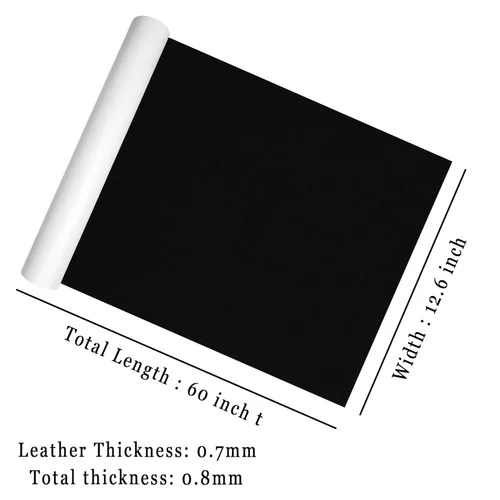 Miniatura 3 de Cindy's Tape Parche de reparación de cuero, color negro, 12.6 x 59 pulgadas, cinta de cuero autoadhesiva para muebles, asientos de automóvil, sillas