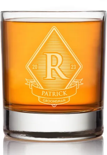 Miniatura 9 de D1 - Vaso de whisky personalizado para padrinos de boda, recuerdos de despedida de soltero personalizados y regalos para el mejor hombre