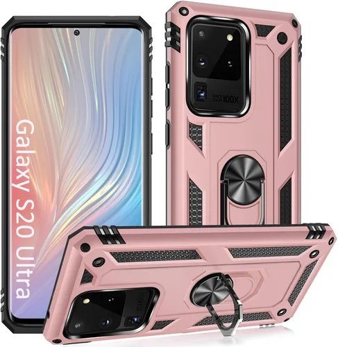 Miniatura 10 de ADDIT Funda S20 para Samsung Galaxy S20 de 6.1 pulgadas, con anillo de soporte, soporte ajustable, grado militar, protección resistente, a prueba
