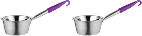 Miniatura 10 de Toddmomy Cucharón portátil para acampar con gancho, cuchara de agua ligera de acero inoxidable para senderismo al aire libre y camping, cuchara