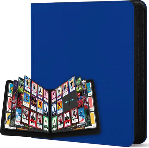Miniatura 22 de Paquete de 30 carpetas de tarjetas con 9 bolsillos, carpeta de tarjetas coleccionables con cremallera premium, 540 álbumes de almacenamiento de Rosa