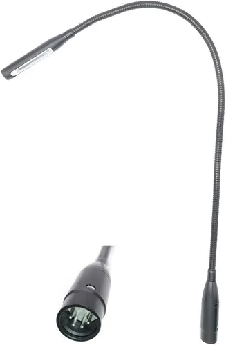 Miniatura 6 de Lámpara de estudio con luz LED XLR de 24 pulgadas, cuello de cisne de 3 pines para DJ Mixer, luz de 2 vatios (puerto XLR de 3 pines)