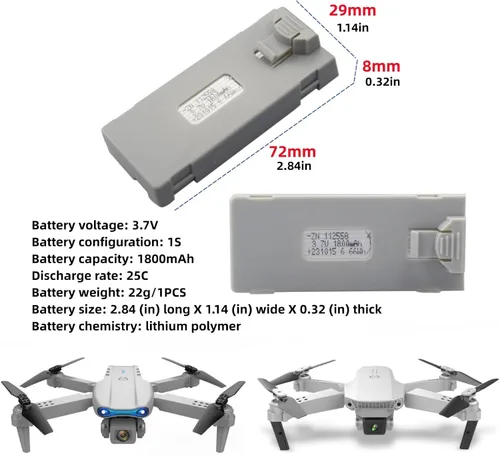 Miniatura 2 de sea jump 4 unids 3.7 V 1800 mAh batería de litio con cargador 4 en 1 para E88 E99 E525 K3 S1 P1 P8 E88PRO E88MAX E99PRO P5PRO RC cuatro ejes