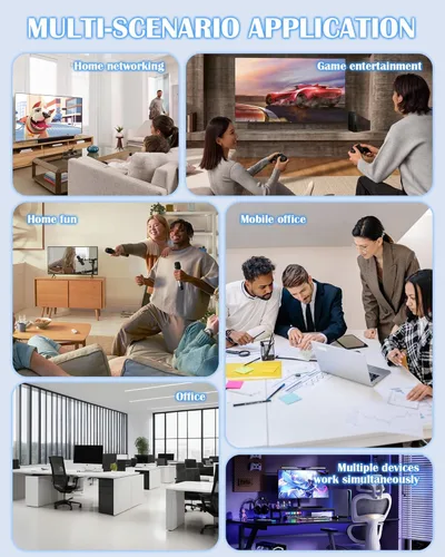 Miniatura 6 de Divisor Ethernet Gigabit 1 a 2, Divisores de cable LAN, interruptor Ethernet RJ45 de alta velocidad de 1000 Mbps con cable de alimentación USB C