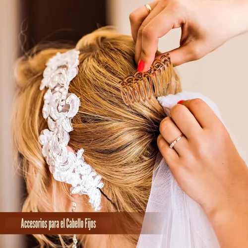 Miniatura 5 de 24 piezas de juego de peines laterales franceses de plástico para cabello con rizos, pinzas para el cabello, accesorios para niñas y mujeres