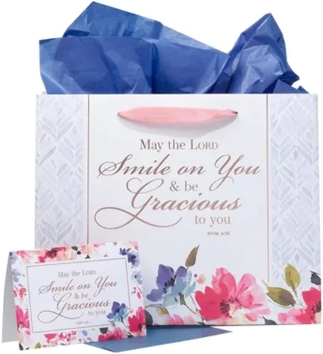 Miniatura 30 de Christian Art Gifts Bolsa de regalo grande de las Escrituras de Paisaje con tarjeta de felicitación y juego de papel de seda para niños: cada