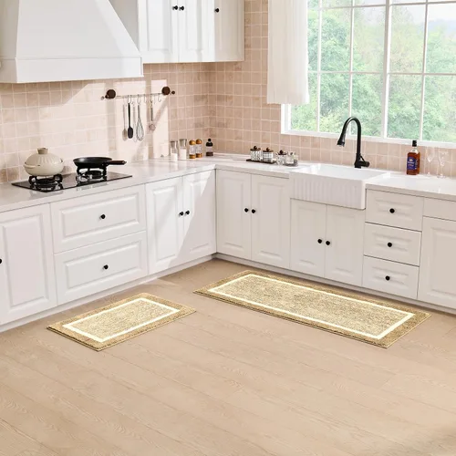 Miniatura 4 de CozeCube Alfombras de baño antideslizantes, alfombrilla de baño absorbente de microfibra esponjosa lavable, alfombras de baño estéticas, alfombrilla