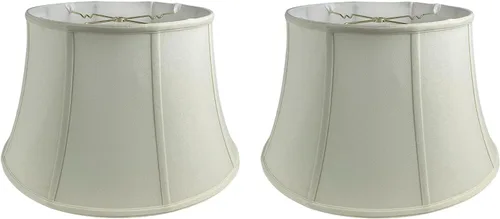 Miniatura 17 de Royal Designs, Inc. BSO-711-17WH - Pantalla de lámpara de campana de tambor poco profunda, 11 x 17 x 10, color blanco