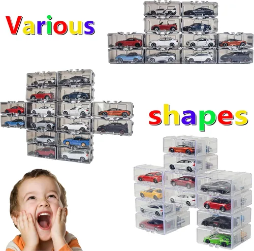 Miniatura 6 de Estuche organizador de almacenamiento de juguetes para autos Hot Wheels, para autos Matchbox, para autos Mini, estuche de exhibición de juguetes Hot