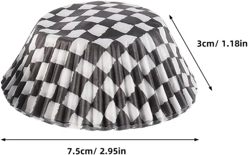 Miniatura 4 de ABOOFAN Tazas para hornear, 100 piezas de papel de 2.95 pulgadas para cupcakes, soportes para magdalenas para hornear en casa, fiestas de cumpleaños