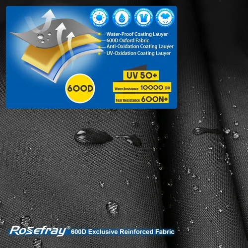 Miniatura 2 de Funda para motocicleta 600D resistente para todas las estaciones, universal, impermeable, protección solar al aire libre, duradera, reflectante Negro
