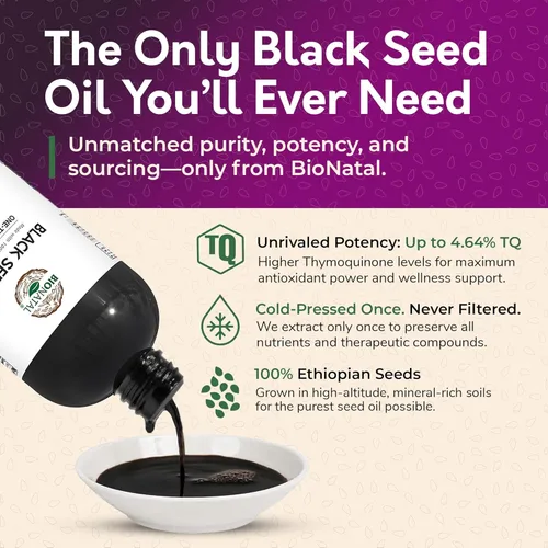 Miniatura 4 de BioNatal Aceite de semilla negra etíope de 16 onzas PET/botella de plástico – Nigella sativa prensada en frío, aceite de semilla de comino negro