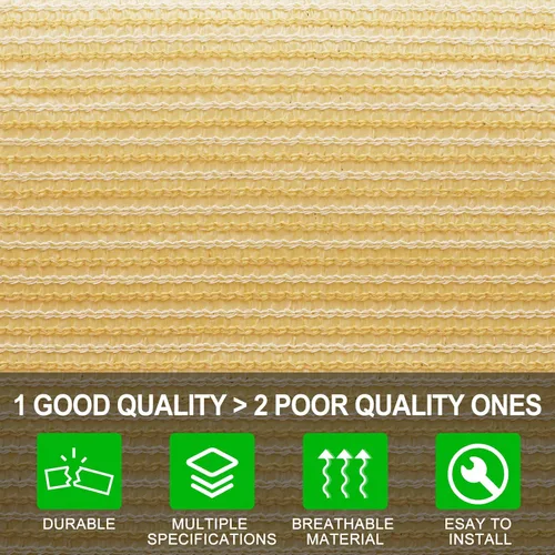 Miniatura 2 de Shatex - Toldo de tela con oscurecimiento del 90% de 1,83 m x 3,05 m con ojales para cubierta de pérgola y dosel, color trigo, 12 bolas elásticas