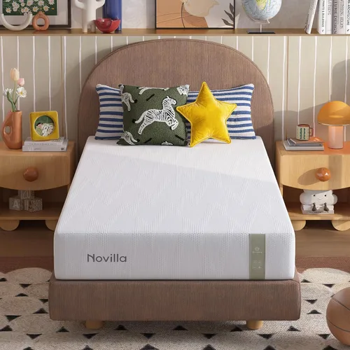 Miniatura 13 de Novilla Colchón tamaño Queen de 5 pulgadas, colchón de espuma viscoelástica de gel para dormir fresco por la noche y aliviar la presión, colchones