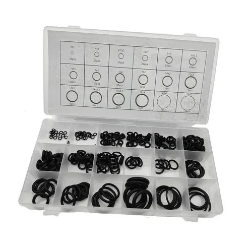 Kit surtido de 225 piezas de 18 juntas tóricas métricas, juego de goma para varias reparaciones de automóviles, fontanería, hidrolimpiadora, sellos