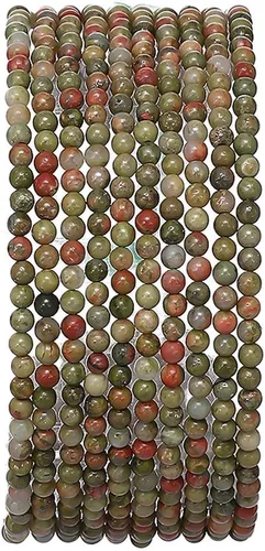 Miniatura 77 de BEADIA Cuentas redondas de piedra natural de jade de amazonita semipreciosas sueltas para hacer joyas 6MM 61PCS Amazonita Jade