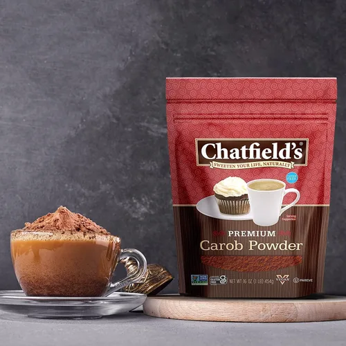 Miniatura 8 de Chatfield's Polvo de algarrobo premium, sin cafeína, apto para veganos, kosher, sin gluten y sin OMG, 16 onzas (paquete de 6)
