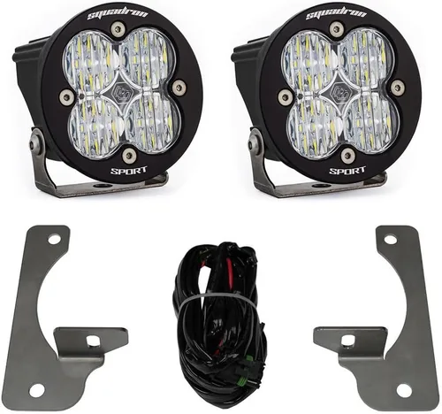 Miniatura 6 de Kit de luces LED de niebla de bolsillo Baja Designs Squadron-R SAE compatible con Jeep Gladiator 2020-22; Wrangler JL 2018-22 parachoques OEM