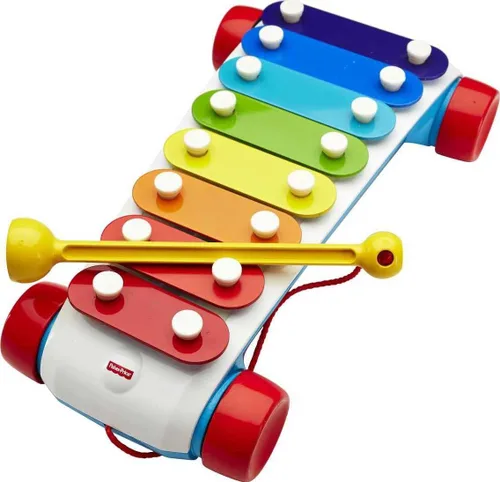 Miniatura 4 de Fisher-Price Juguete de Arrastre para Niños Pequeños, Xilófono Clásico Instrumento Musical de Juguete con Mazo para Niños Preescolares de 18+ Meses