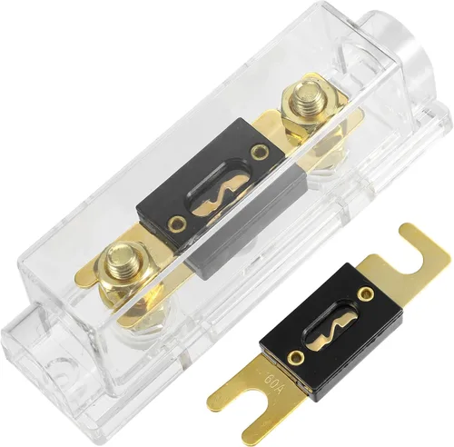 Miniatura 17 de X AUTOHAUX 1 Unidades de audio para coche 0 4 8 calibre en línea ANL portafusibles transparente transparente bloque de fusibles con 2 unids 125A