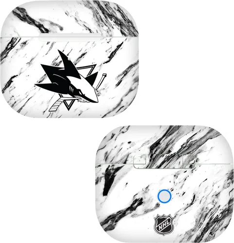 Miniatura 7 de Head Case Designs Calcomanía de vinilo con licencia oficial de la NHL de San José Sharks medio envejecidos, compatible con Apple AirPods 3 de 3ª