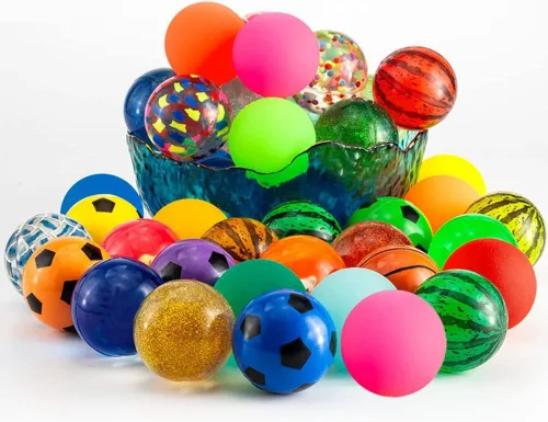 Miniatura 4 de OBTANIM Colorful Bouncy Balls Bulk Mixed Pattern High Bouncing Balls for Kids Party Favors, Prizes, Birthdays Gift, 27 mm