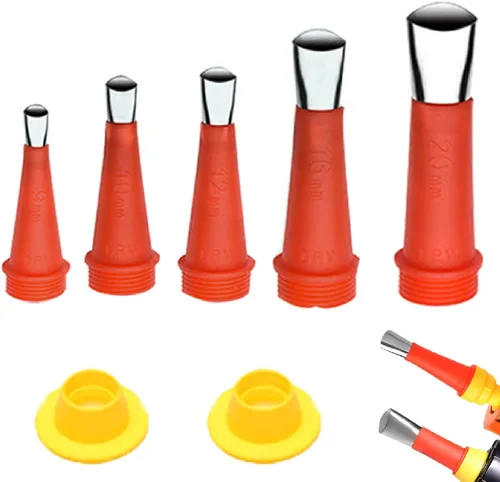 Miniatura 10 de Kit de herramientas de boquilla de goma integrado universal, juego de acabado de calafateo fácil, boquilla de goma para calafatear (juego D)
