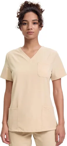 Miniatura 7 de floralhue Uniformes médicos para mujeres, blusas de uniforme médico suaves con cuello en V, uniforme médico elástico con 4 bolsillos, transpirable