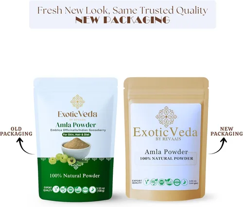 Miniatura 8 de Amla Powder Grosella espinosa india 100% pura y natural Suplemento de hierbas ayurvédicas para el cuidado del cabello, brillo de la piel