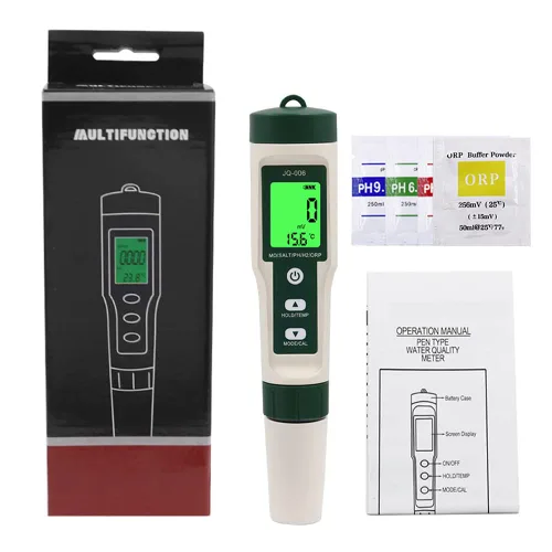 10 en 1 probador de calidad del agua PH/TDS/sal/SG/ORP/EC/hidrógeno/resistividad/temp/nutrientes multifunción pluma de prueba para piscina acuario