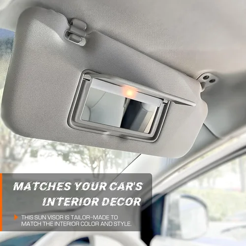 Miniatura 7 de Visera solar con luz de tocador para Nissan Altima 2013-2018 sin techo solar, repuesto para parasol gris del lado derecho del pasajero 96400-3TA2A