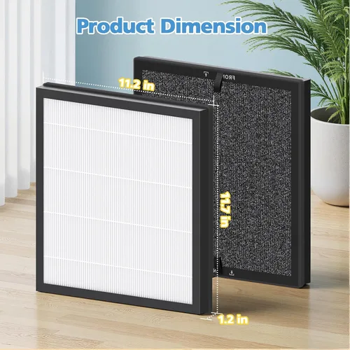 Miniatura 4 de HAP605 - Paquete de 2 filtros de repuesto para purificador de aire para FreAire HAP605 HAP607 y XenonLab HAP607 HAP605, filtros de carbón activado