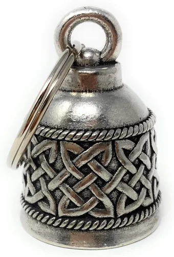 Bravo Bells - Accesorio de campana de motociclista o llavero para la suerte - Fabricado en los Estados Unidos, Negro -