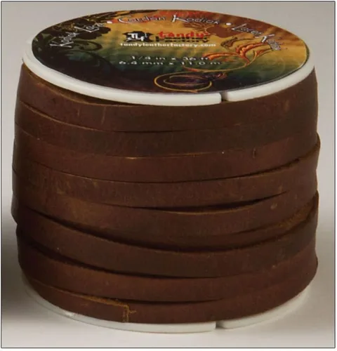Tandy Leather Kodiak Lace – Cordón de artesanía curtido al aceite resistente para equipos de rancho y reparaciones – Cordón de cuero para proyectos