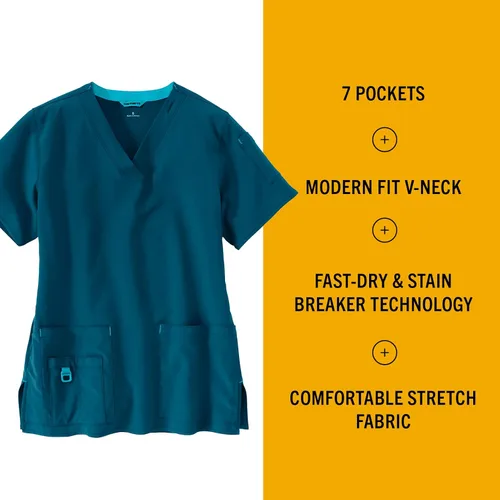 Miniatura 2 de Carhartt, Cross-Flex, camiseta hospitalaria, mediana, para mujer