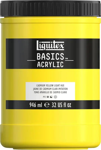 Miniatura 50 de Liquitex BASICS Pintura Acrílica, Botella de 400ml (13.5 oz), Blanco Titanio Titanio Blanco