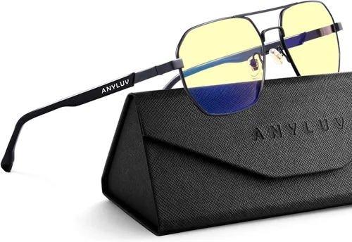 Miniatura 18 de ANYLUV Gafas de luz azul para mujer/hombre, gafas de bloqueo de luz azul para mujer, gafas de juegos para computadora para protección ocular