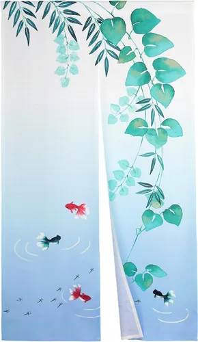 Miniatura 7 de Cortina japonesa Noren para puerta, Kyoto Geisha Girls con flor de cerezo, divisor de habitación para decoración del hogar, 33 x 59 pulgadas