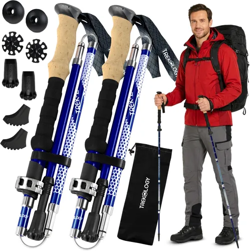 Miniatura 10 de Trekology Trek-Z - Bastones de senderismo y trekking plegables - Soporte de equilibrio para personas mayores, mujeres y hombres, 2 unidades por set