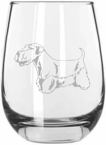 Miniatura 302 de Sakhalin Husky Dog - Copa de vino grabada personalizada de 15.25 onzas sin tallo