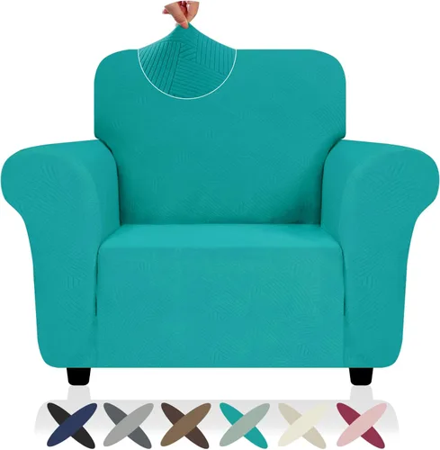 Miniatura 41 de ZNSAYOTX Funda súper elástica para silla (30"-47"), nuevas fundas de silla a rayas para sala de estar, aptas para perros y mascotas, protector